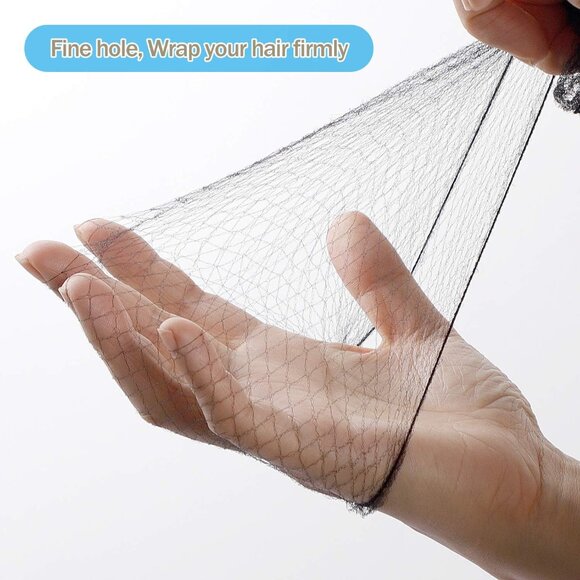 200 PCS Nylon Hair Nets Food Service Bun Hair Wraps Breathable All-Day Use - Picture 2 of 6
